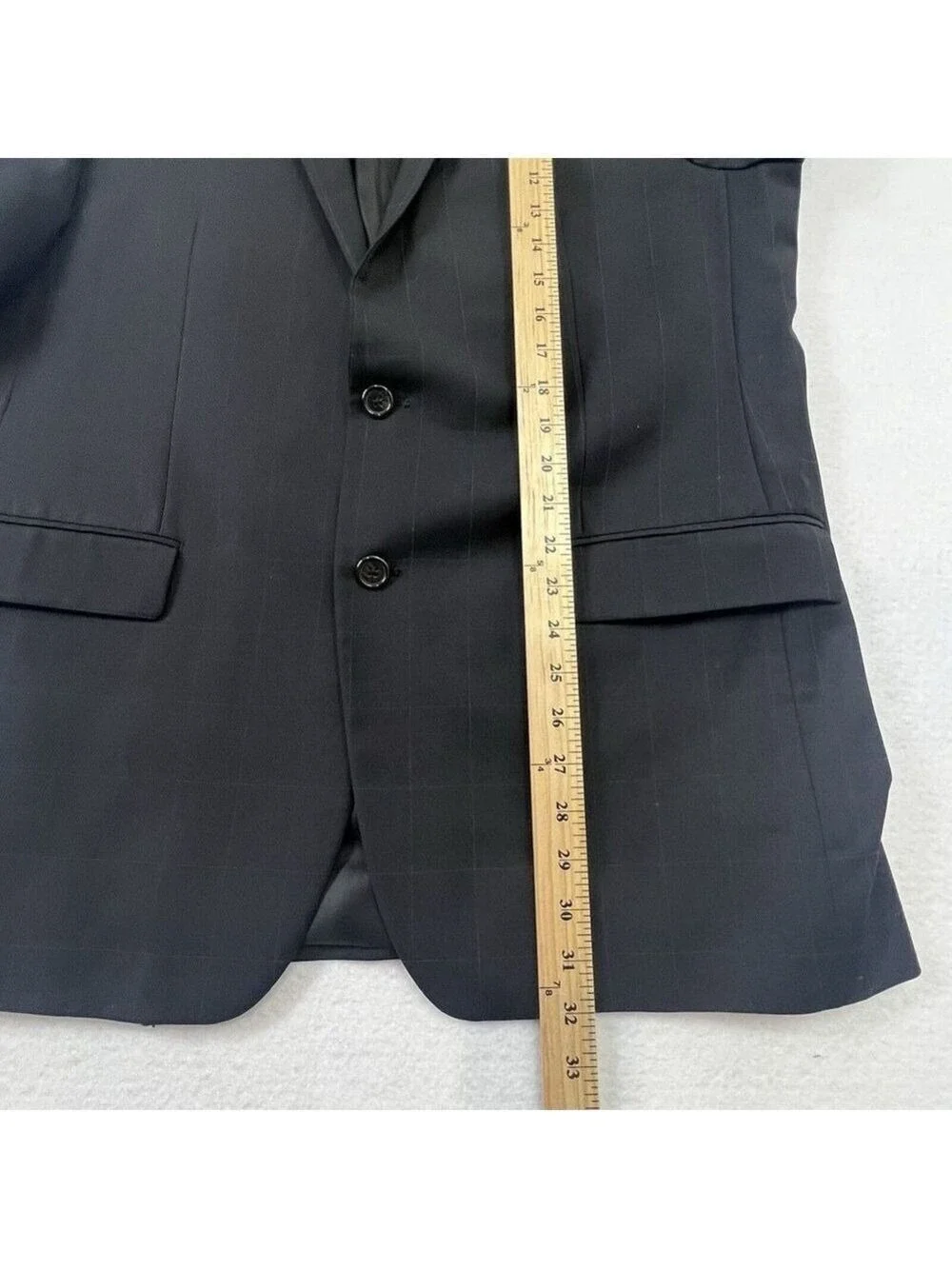 Ralph Lauren Mens Suit Jacket Sport Blazer Black Wool 44L Dillards Exclusive
